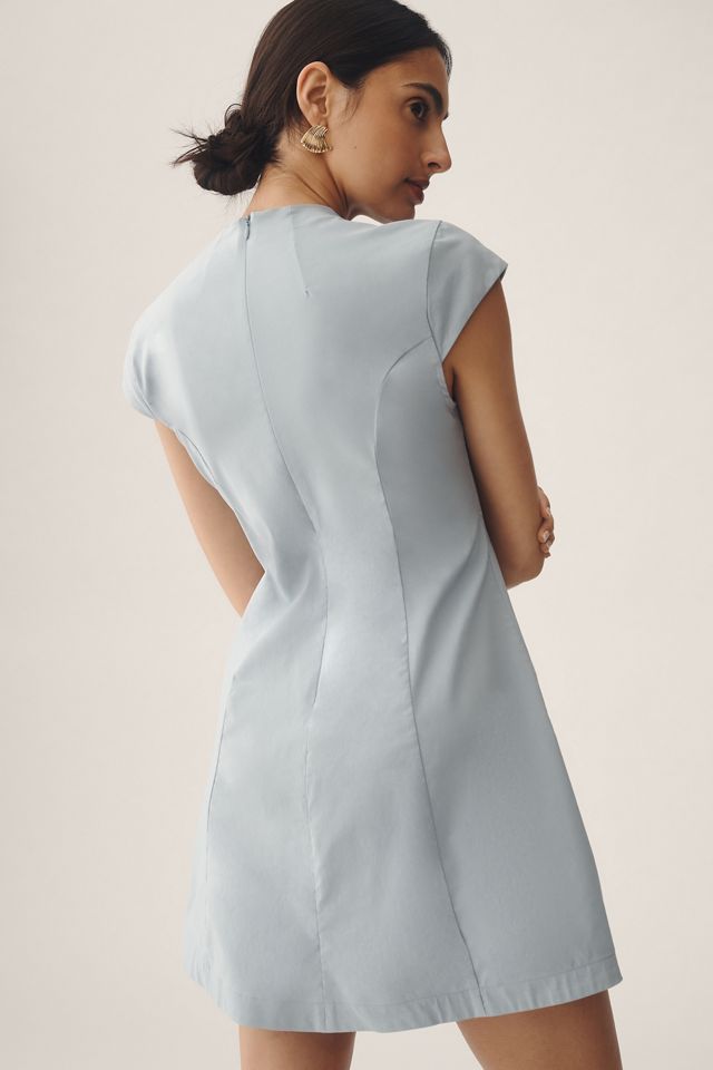 Maeve Cap-Sleeve Mock-Neck Mini Dress #3