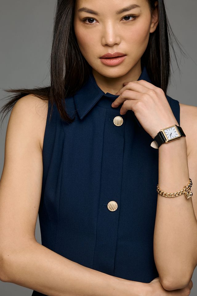 Maeve Button-Front Mini Dress