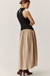 Maeve Twofer Drop-Waist Maxi Dress