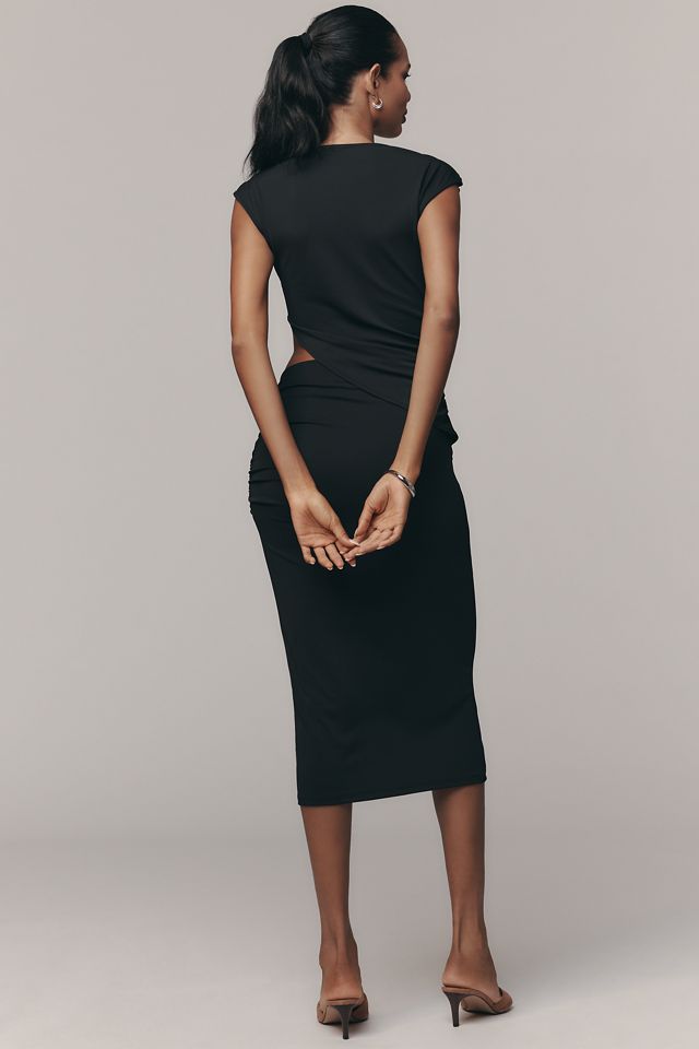 By Anthropologie Sleeveless Cutout Knit Midi Dress #2