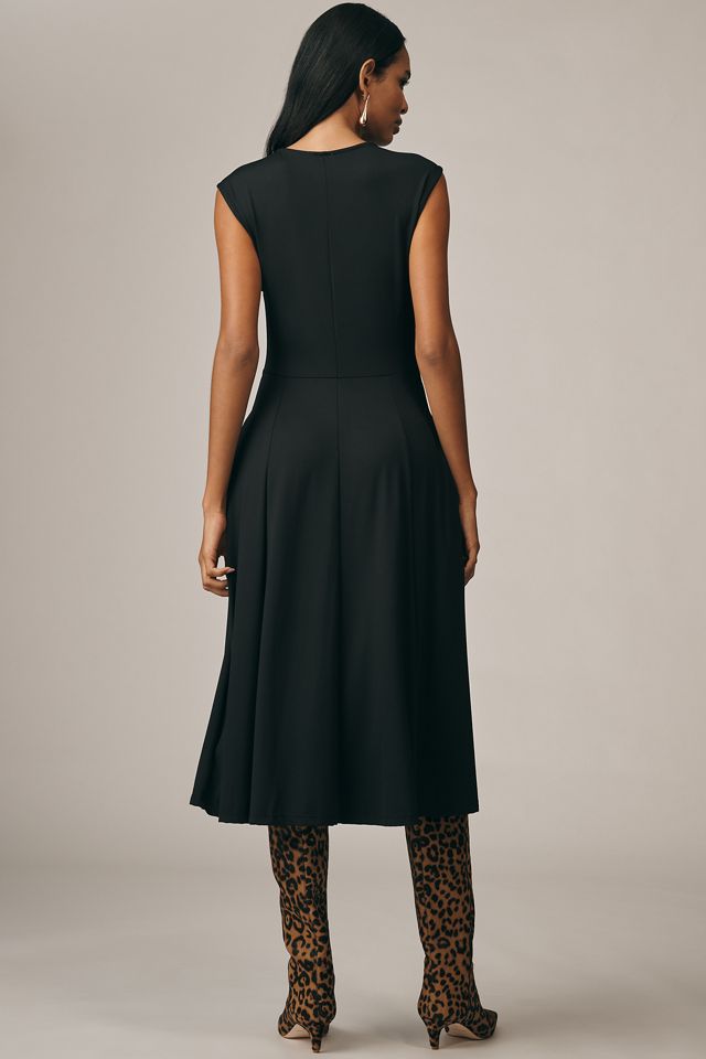 Maeve Sleeveless Ruched Babydoll Midi Dress #1