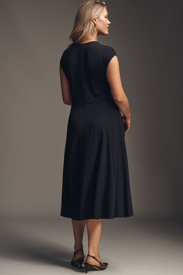 Maeve Sleeveless Ruched Babydoll Midi Dress #5