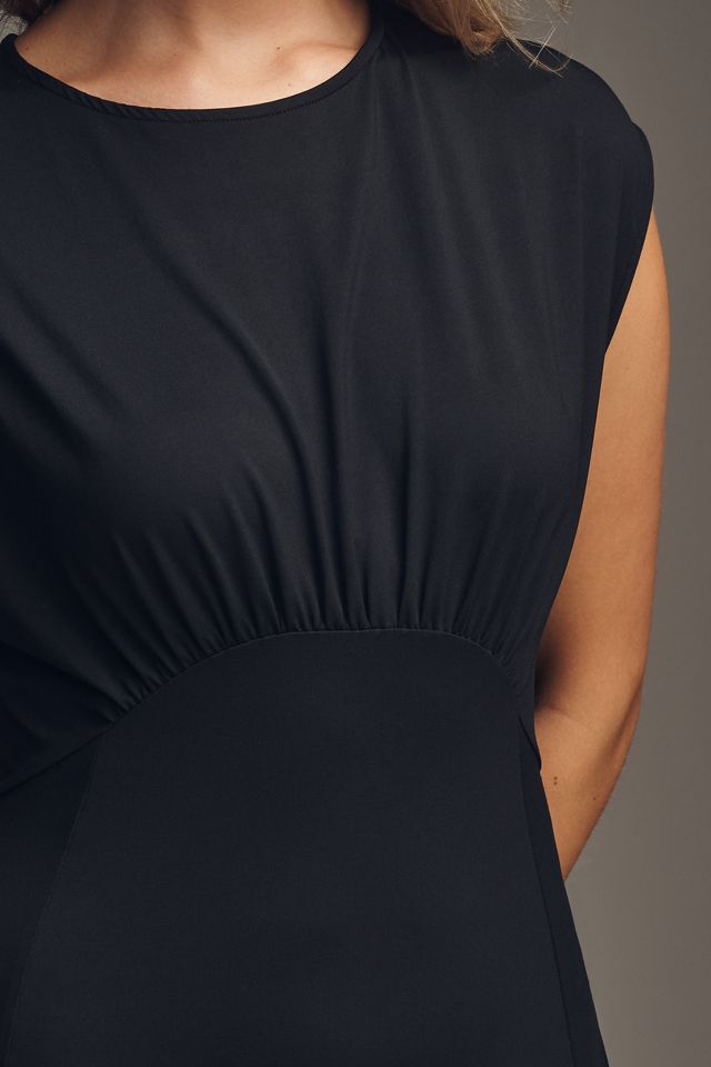 Maeve Sleeveless Ruched Babydoll Midi Dress #6