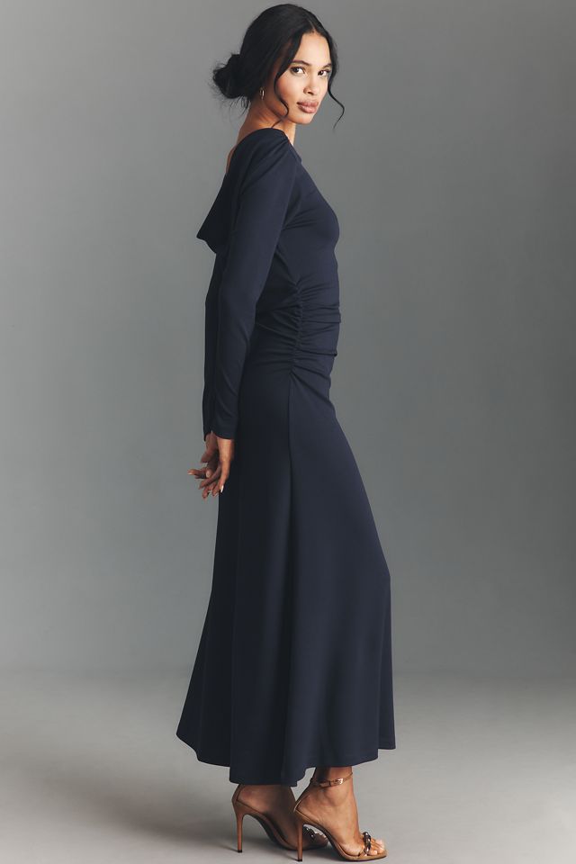 By Anthropologie Long-Sleeve Cowl-Back Maxi Dress #2