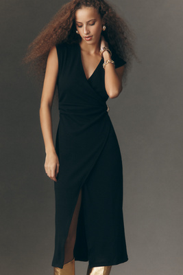 By Anthropologie Sleeveless Knit Hardware A-Line Midi Dress