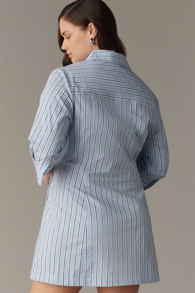 Maeve Stretch Poplin Wrap Mini Shirtdress #5
