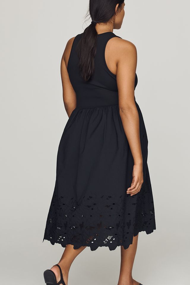 Maeve Cutwork Scoop-Neck Twofer Dress #4