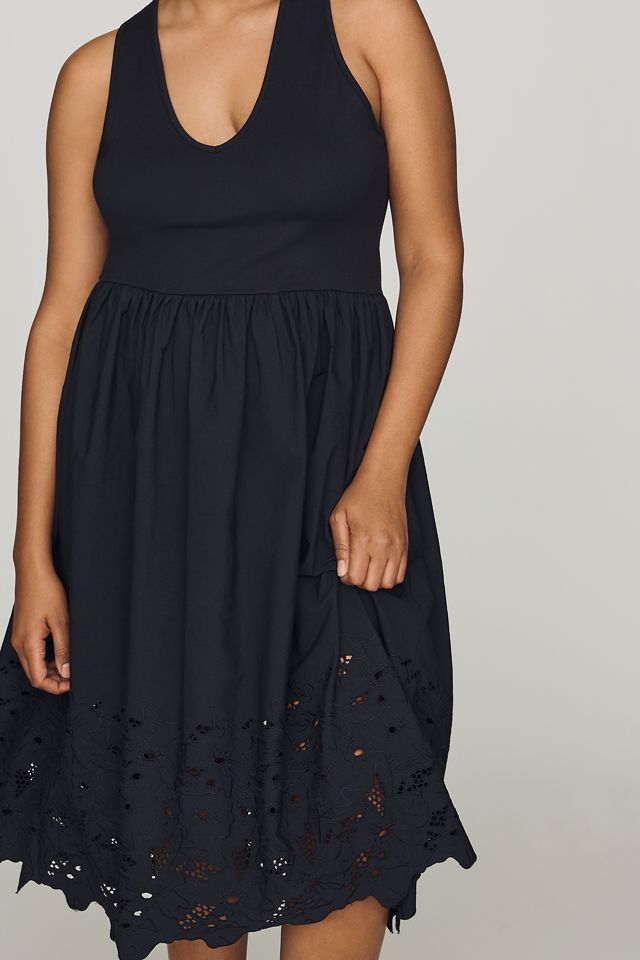 Maeve Cutwork Scoop-Neck Twofer Dress #5
