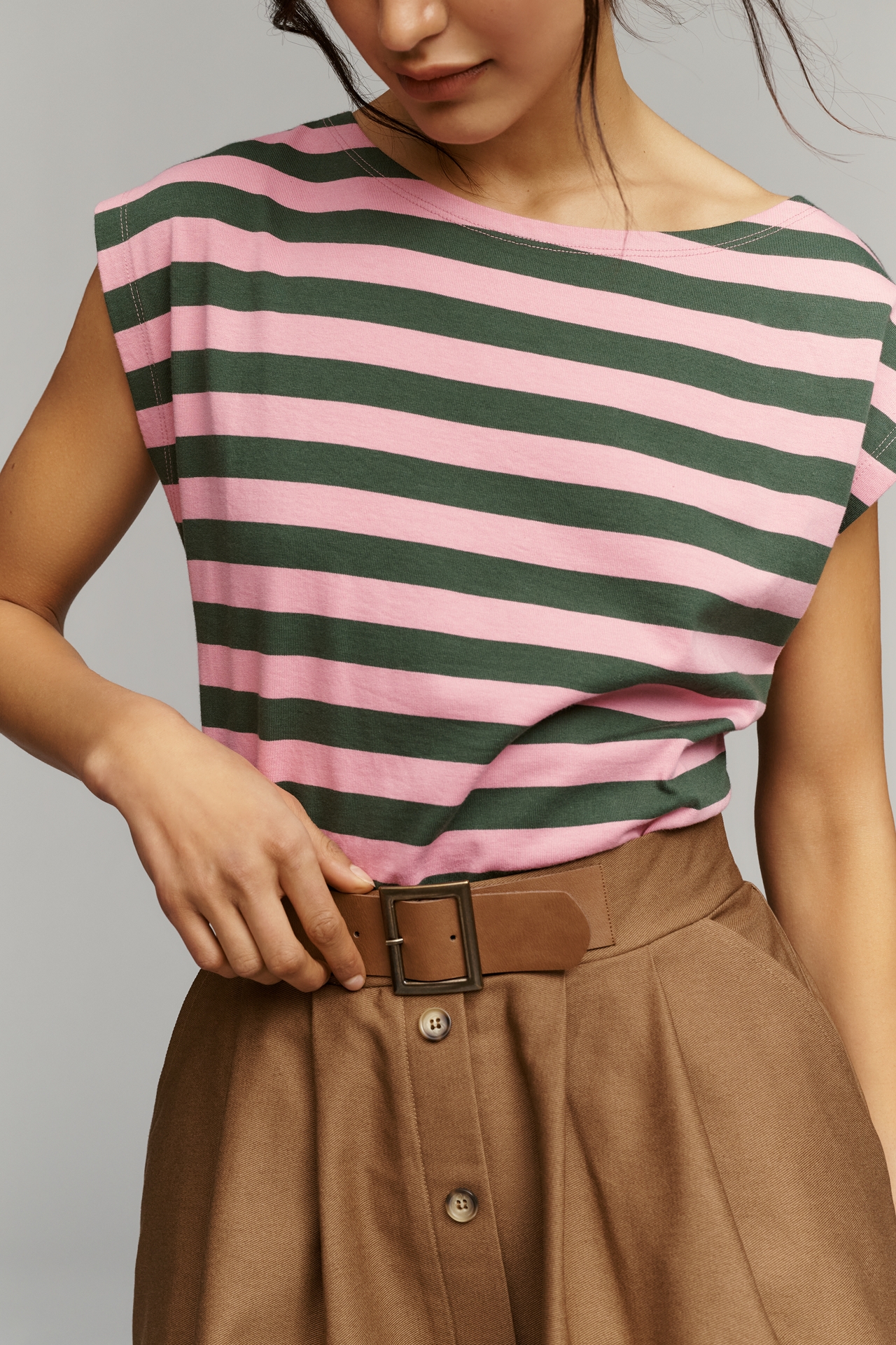 By Anthropologie Sleeveless Twofer A-Line Midi Dress