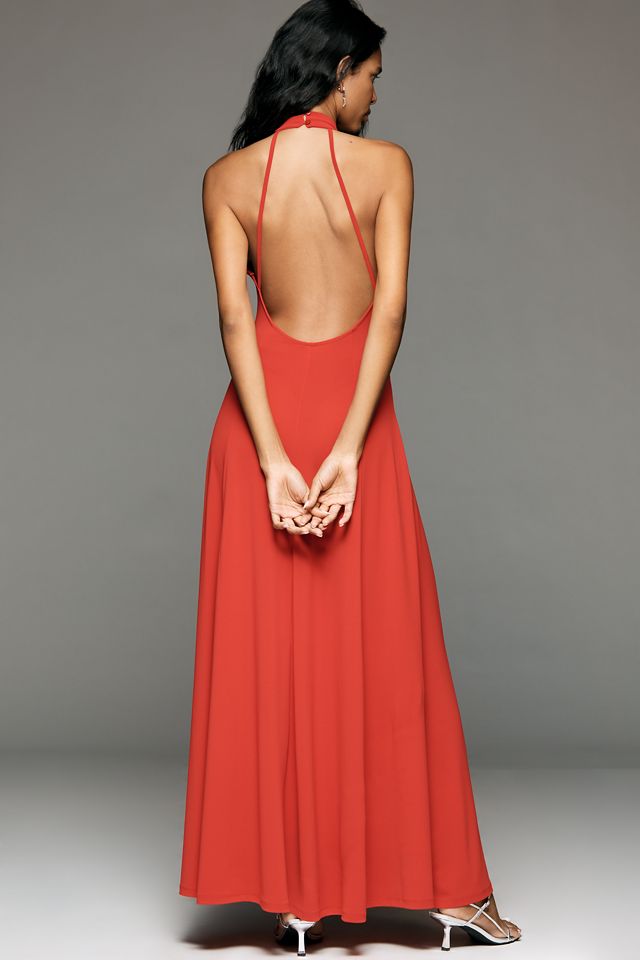 Vestido Maxi de Ocasión con Cuello Halter By Anthropologie #1
