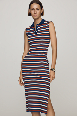 Maeve Sleeveless Knit Polo Midi Dress