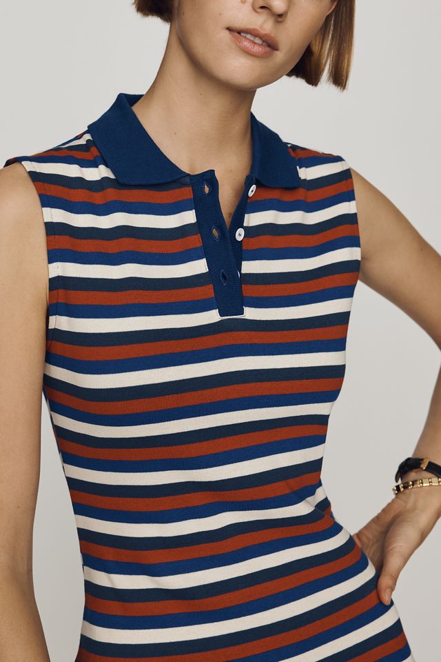 Maeve Sleeveless Knit Polo Midi Dress #3