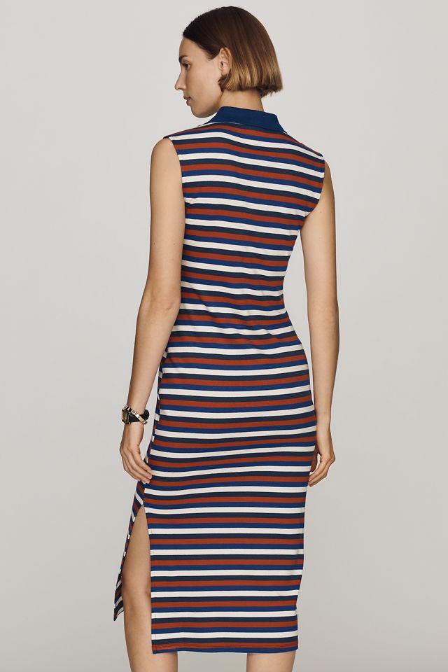 Maeve Sleeveless Knit Polo Midi Dress #4