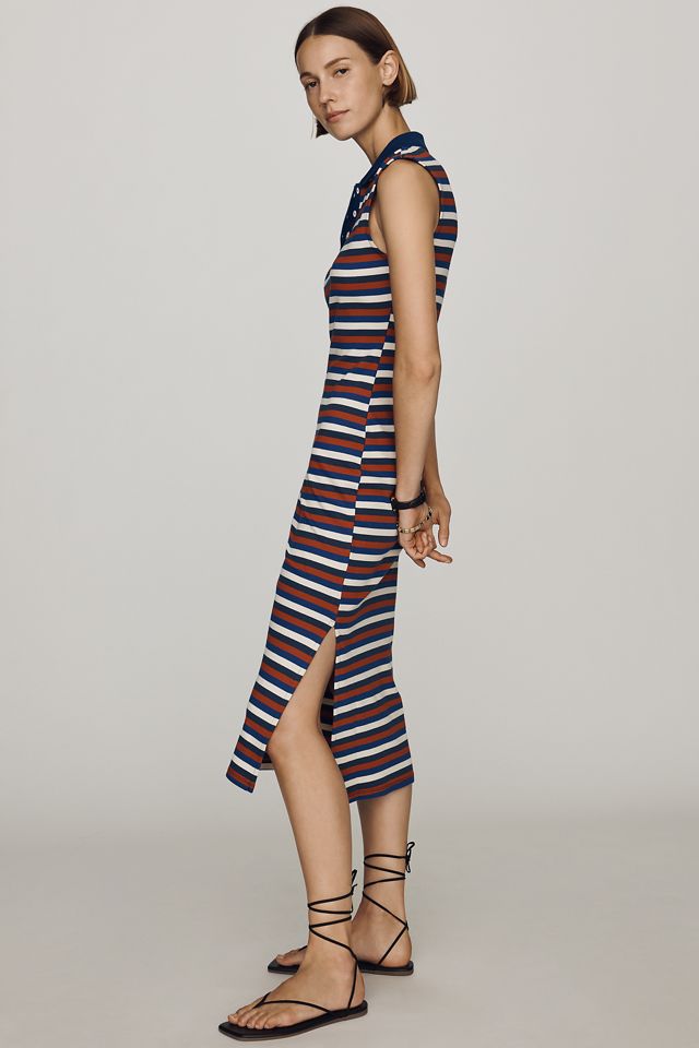 Maeve Sleeveless Knit Polo Midi Dress #1