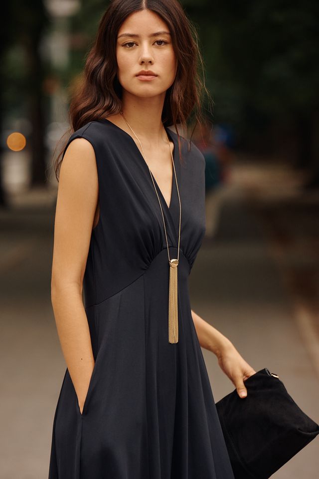 Maeve Knit Ruched Midi Dress #1