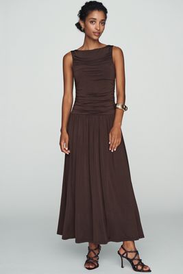 By Anthropologie Ruched Maxi Dress