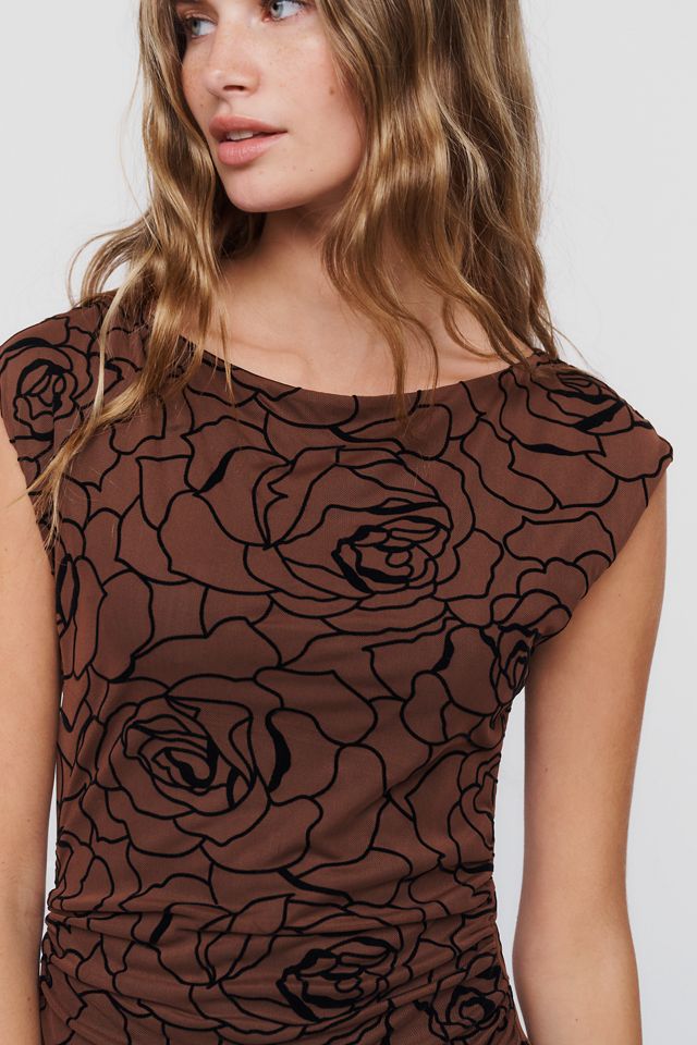 By Anthropologie Piped Velvet Mini Dress #1