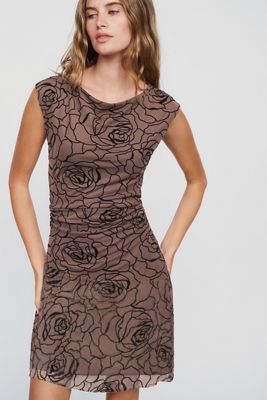 By Anthropologie Piped Velvet Mini Dress