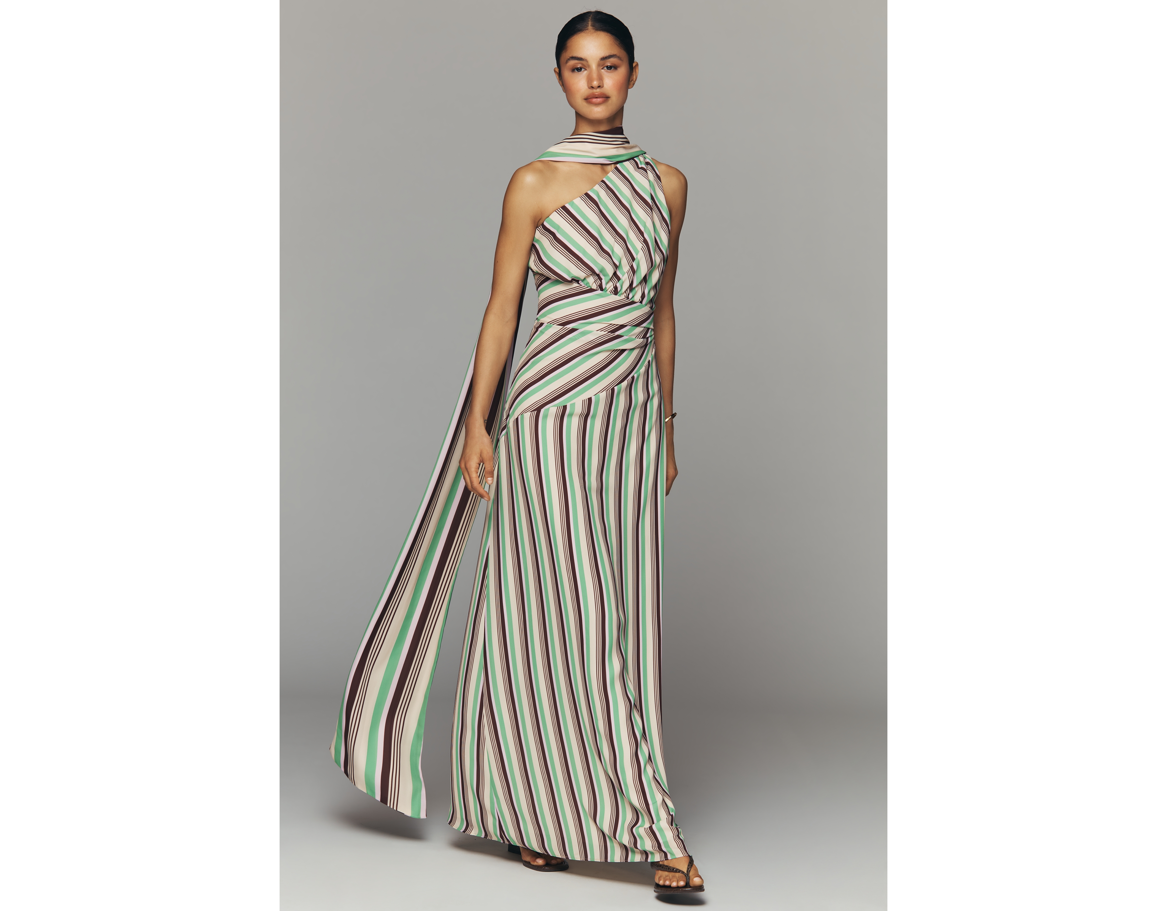 Baobab Ariel One-Shoulder Maxi Dress