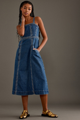 overall denim skirt dress Bailey Girl Girl 6 / Vintage Wash Dakota Dress – White Our Vivi Mini Skirt cccyoutube Size:L (US:10-12 UK/AU:14-16)