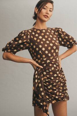 pia ruched mini dress Rhode Pia Ruched Mini Dress