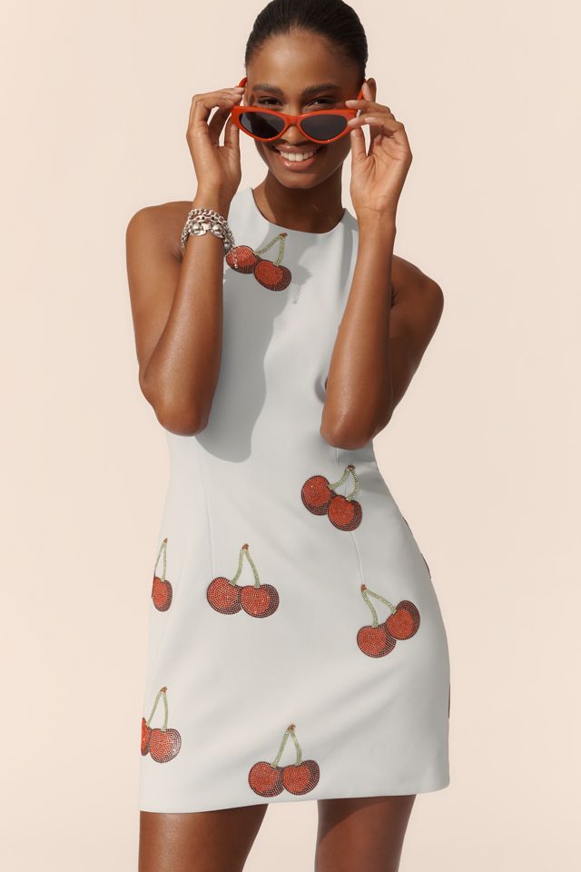 Helsi Zuri Sleeveless Rhinestone Cherries Sheath Mini Dress #1