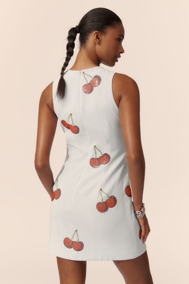 Helsi Zuri Sleeveless Rhinestone Cherries Sheath Mini Dress #2