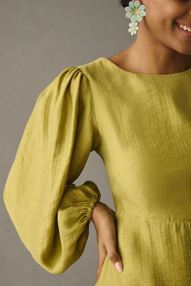Nobody's Child Puff-Sleeve Back-Bow Dress #3