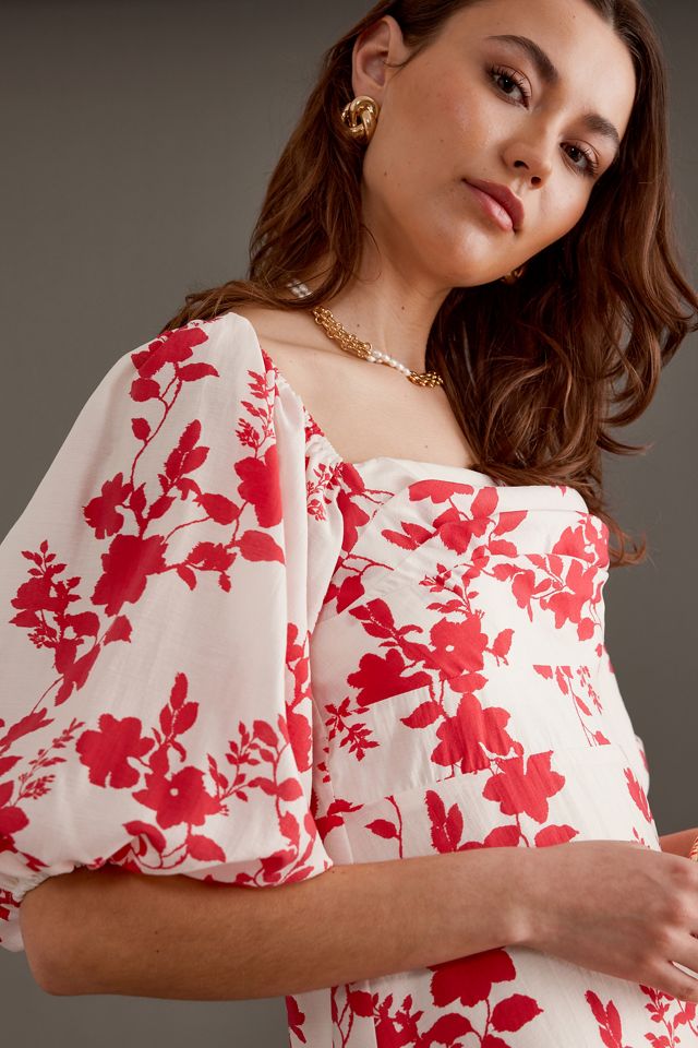 Maxine Puff Sleeve Shirt Dress Tan