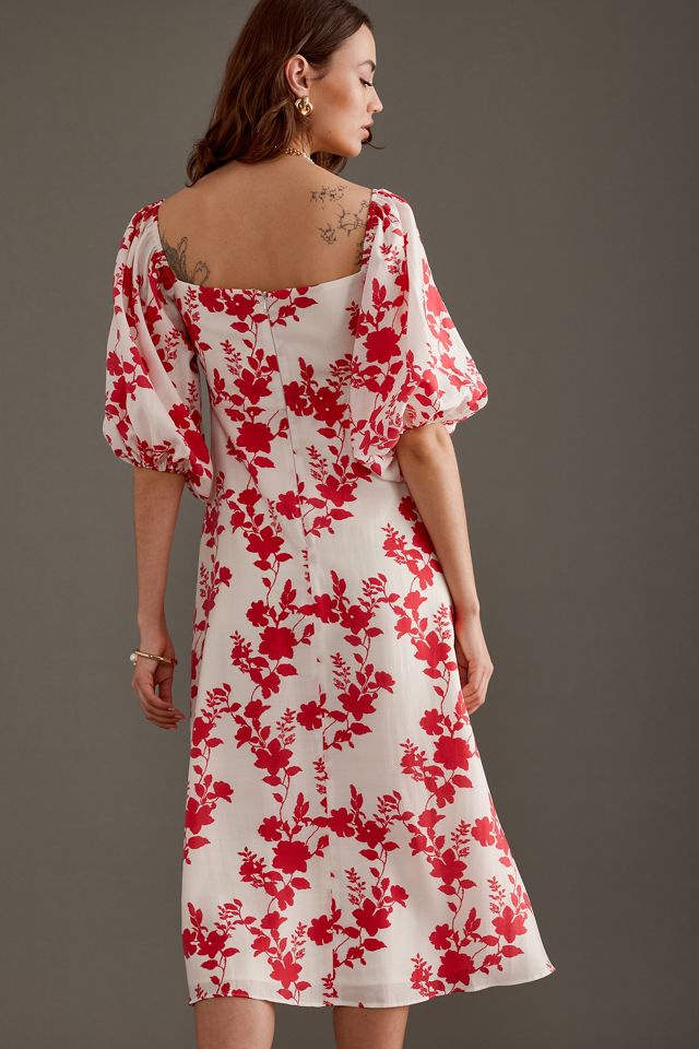 Nobody's Child Maxine Puff-Sleeve Square-Neck Midi Dress #5