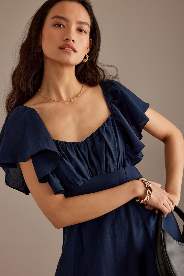 Nobody's Child Dove Flutter-Sleeve Midaxi Dress #2