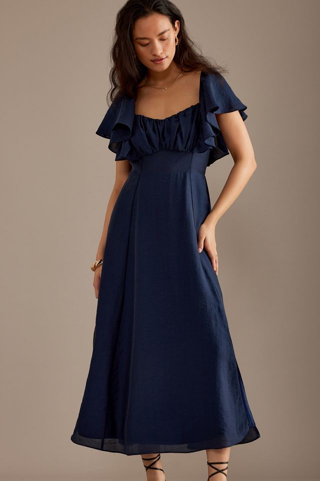 Nobody's Child Dove Flutter-Sleeve Midaxi Dress #3