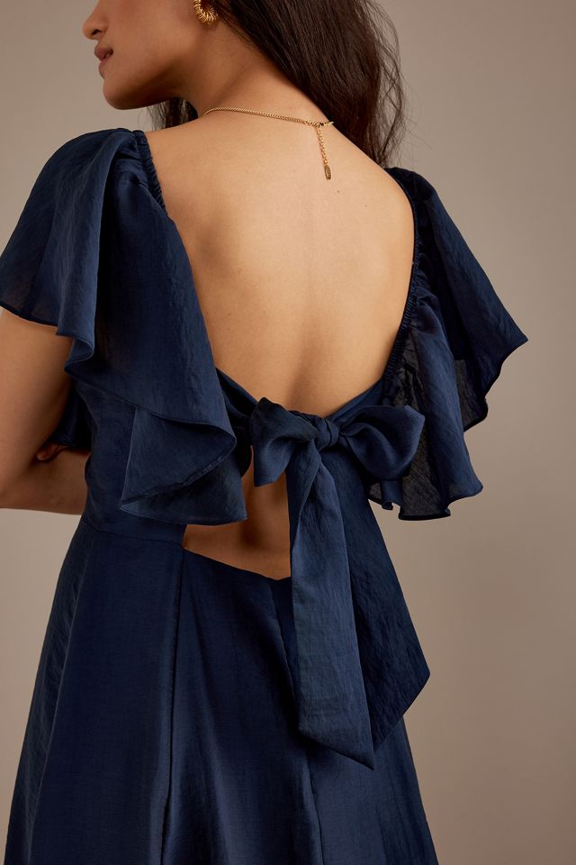 Nobody's Child Dove Flutter-Sleeve Midaxi Dress #5
