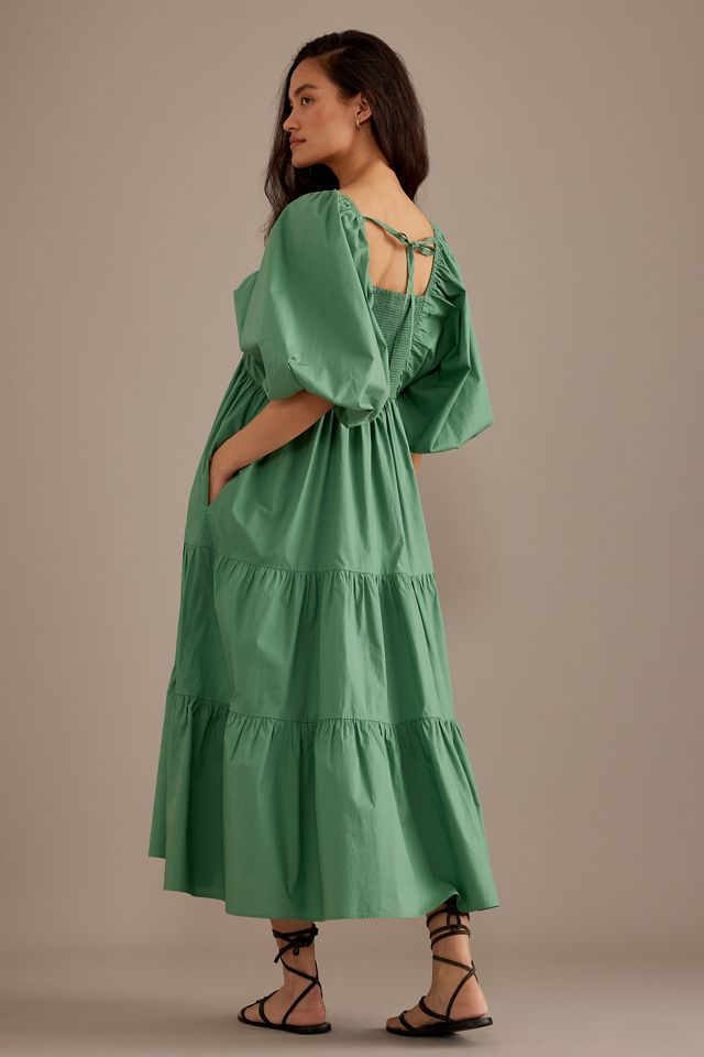 Vestido Nobody's Child Ruby con Mangas Abullonadas y Niveles #5
