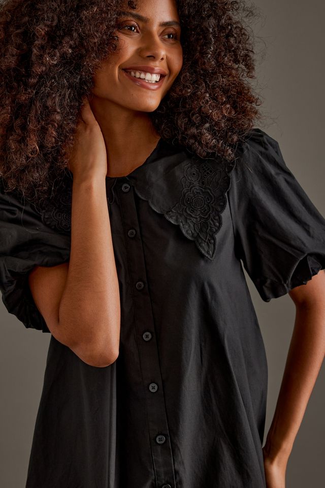 Robe chemise courte Nobody's Child Bridget à manches bouffantes #4