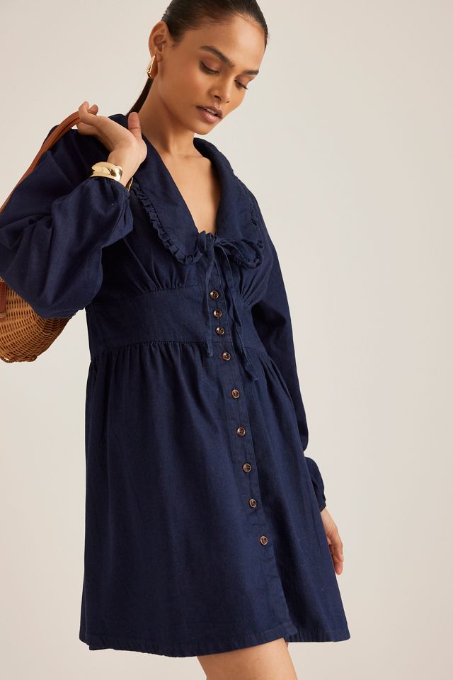 Nobody's Child Ottilie Denim Mini Dress | Anthropologie UK