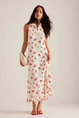 Robe mi-longue à imprimé tomate Sark taille: Uk 8 chez Anthropologie - Nobody's Child - Modalova