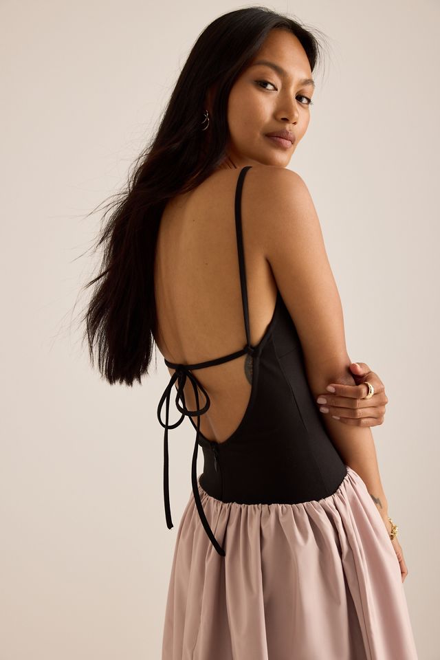 Maeve '90s Bias Midi Slip Skirt