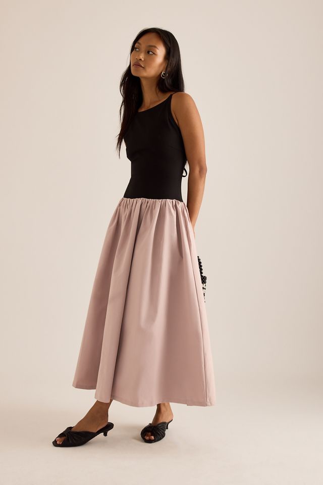 Maeve '90s Bias Midi Slip Skirt