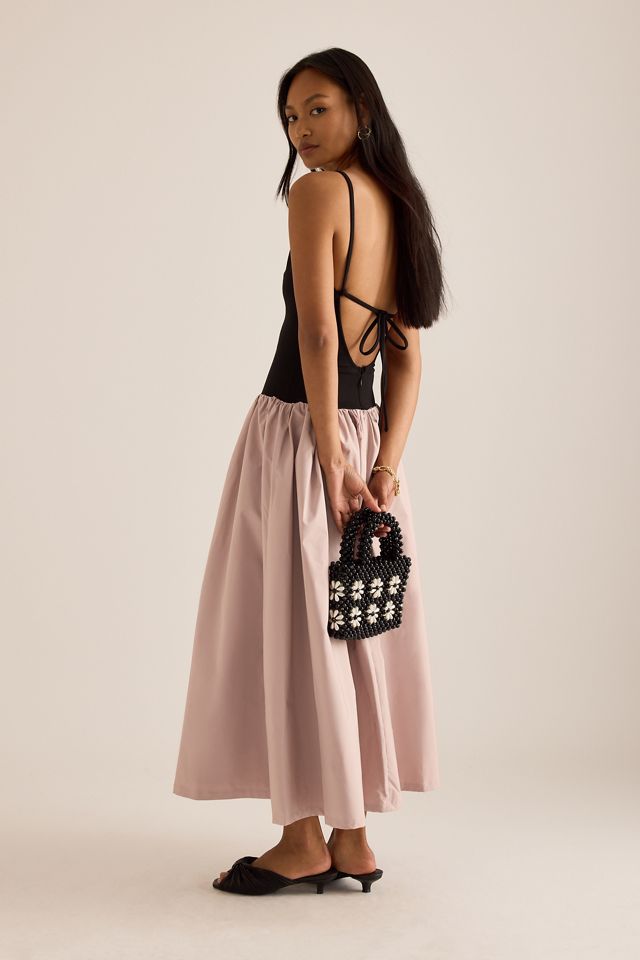 Maeve '90s Bias Midi Slip Skirt