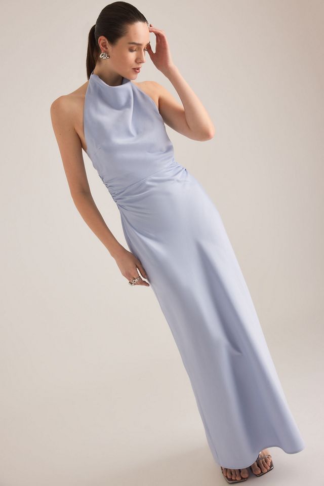 Robe longue colonne à col licou en satin Devin Nobody's Child #4