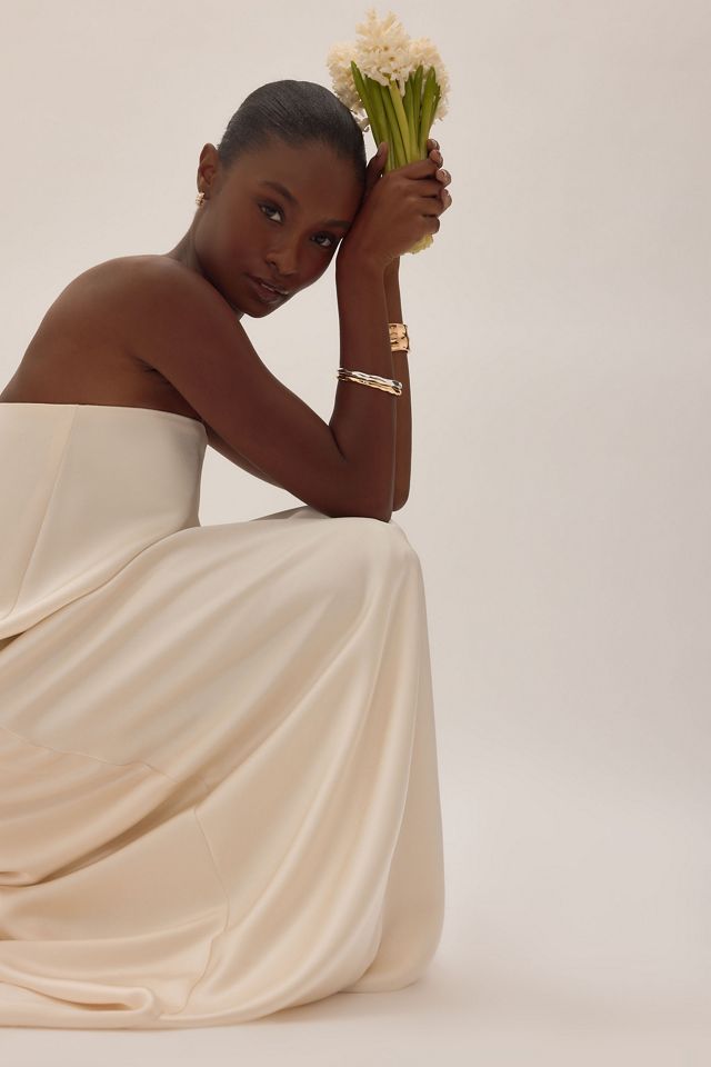 Nobody's Child Eira Bridal Bandeau Satin Maxi Dress #4