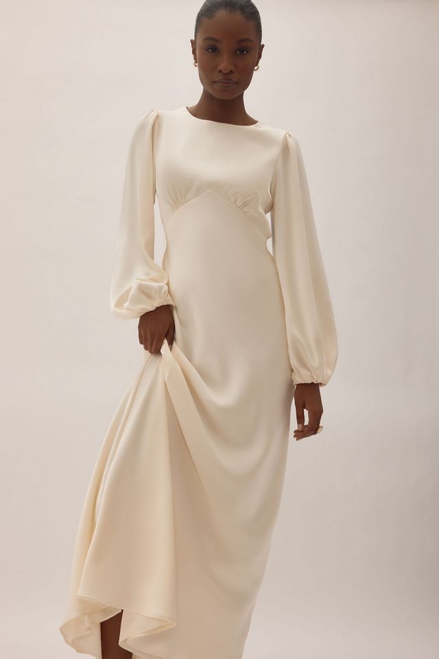 Nobody's Child Isadora Bridal Open-Back Satin Maxi Dress #4