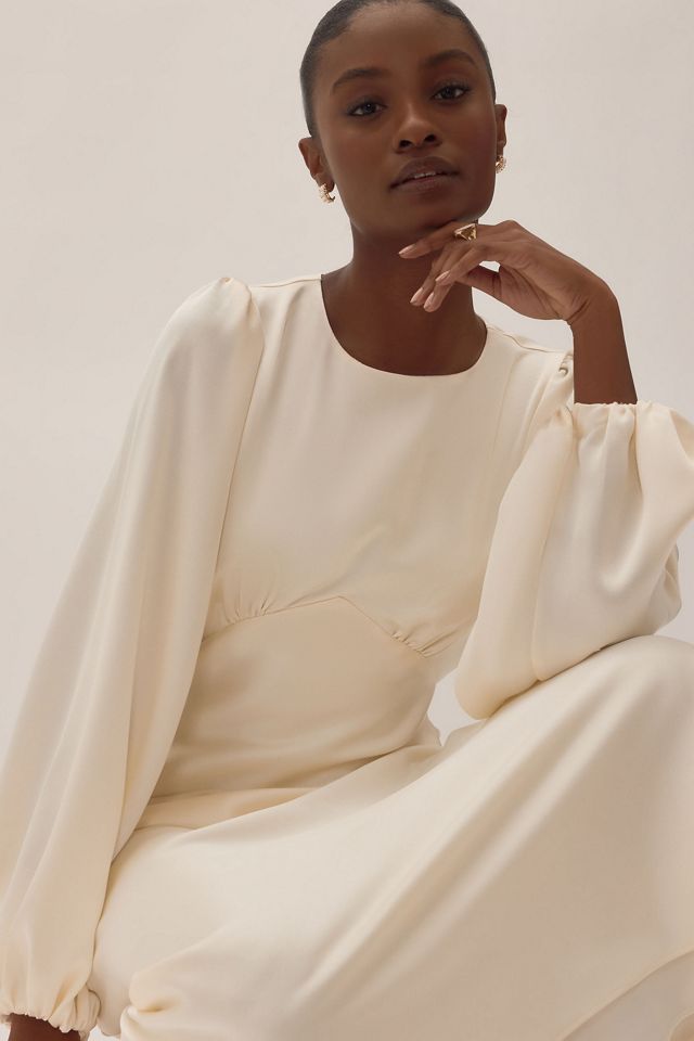 Nobody's Child Isadora Bridal Open-Back Satin Maxi Dress #5