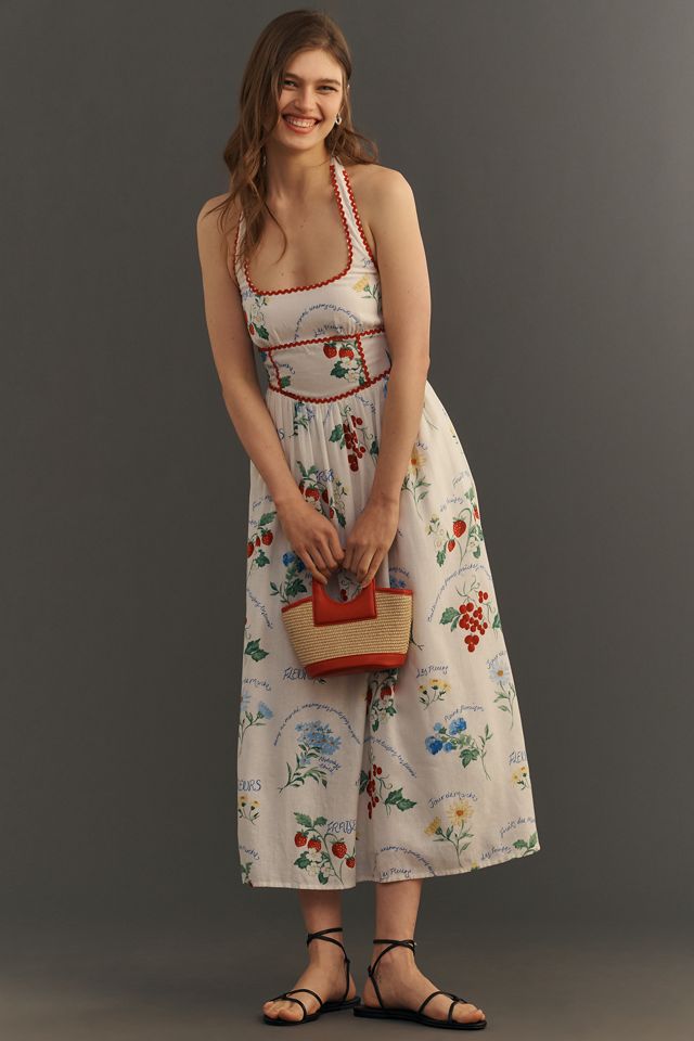 amanda uprichard ruffle halter dress Amanda Uprichard - Ruffled Halter Mini Dress main image 1