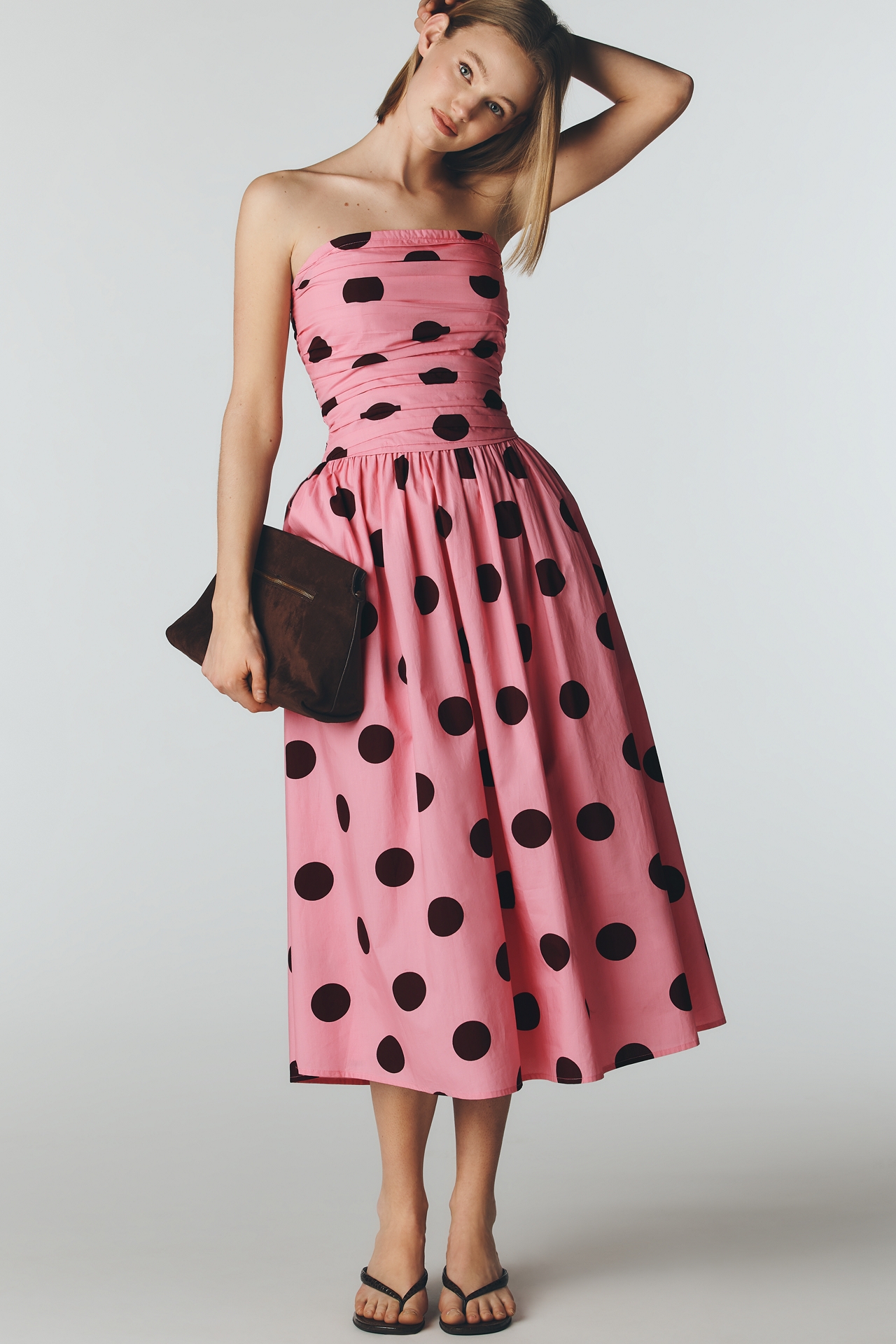 Nobody's Child Cotton Felicity Strapless Midi Dress