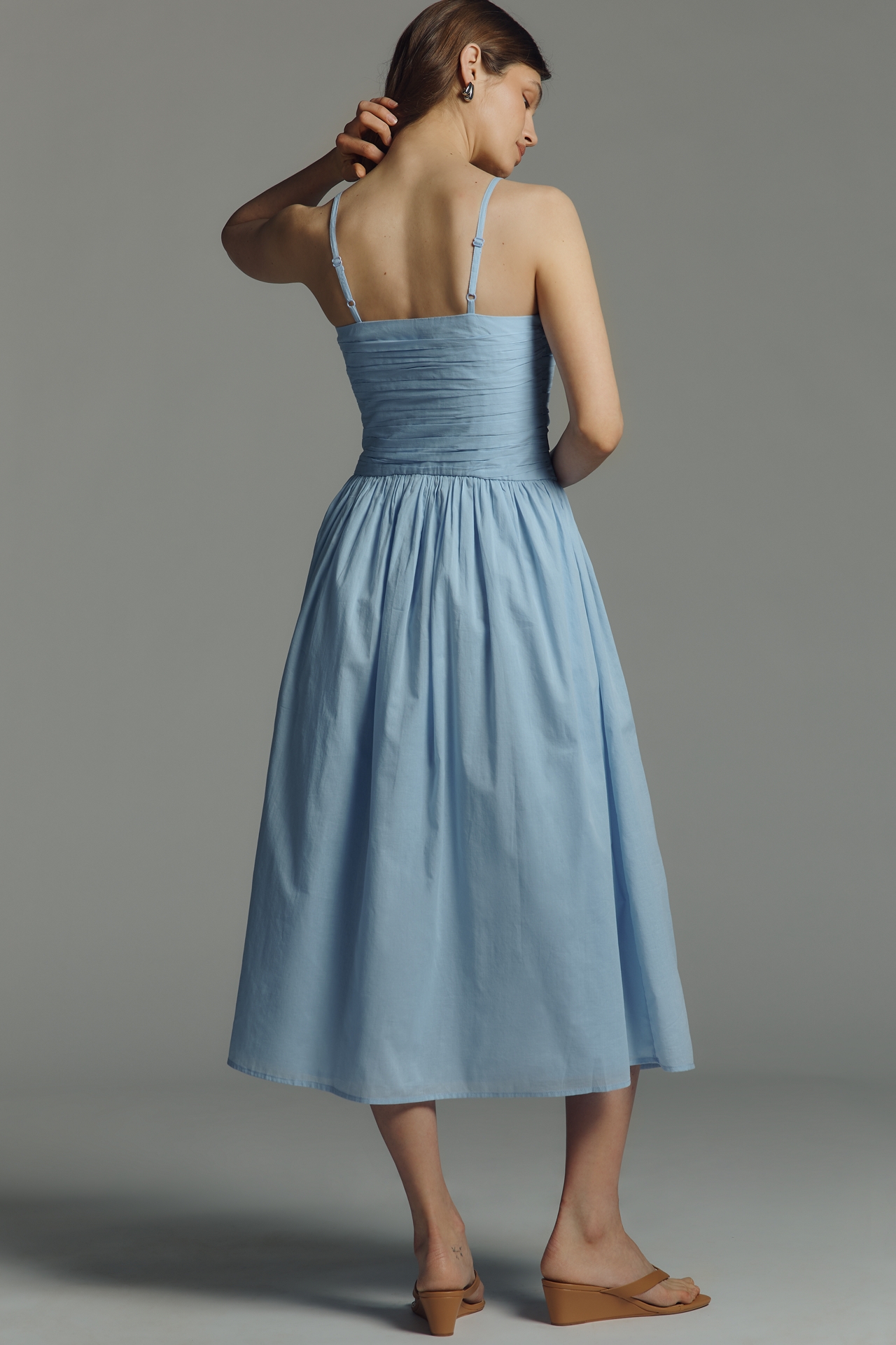 Nobody's Child Talia Sleeveless Square-Neck Midi Dress