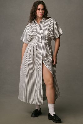 Plus Size Shirtdresses Button Down Linen Dresses Anthropologie