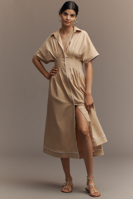 Exquise The Tobie Shirt Dress By  In Brown