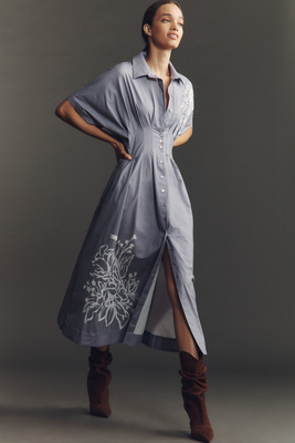 Exquise The Tobie Shirt Dress By  In Blue